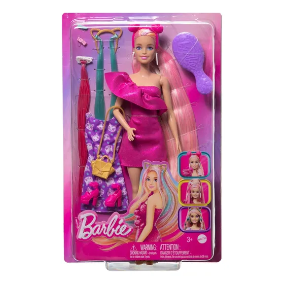 Barbie Elegante Muñeca Cabello Rubio Extralarga Accesorios