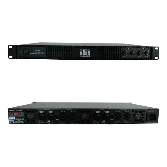 Amplificador Potencia Profesional 4 Canal 2 X 9600 W Clase D