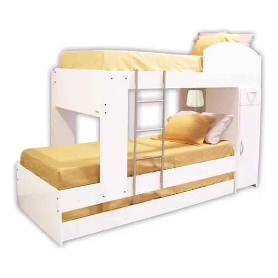 Cama Cucheta Triple 1 Plaza Platinum 954 Blanco
