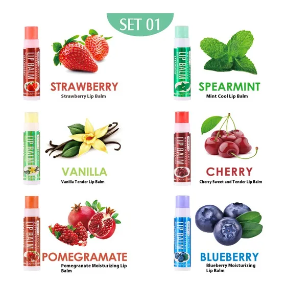 Traje De Bálsamo Labial Hidratante Con Agua Con Sabor A Frut