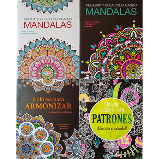 Set De 4 Libros Para Colorear Mándalas. Relájate E Inspírate Set De 4 Libros Para Colorear Mándalas. Relájate E Inspírate
