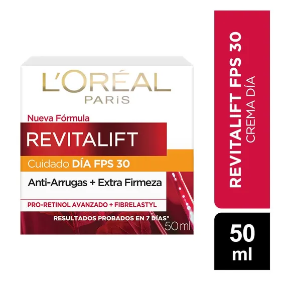 Crema Facial Día Loreal Paris Fps 30 Revitalift 50 Ml Todo tipo de piel
