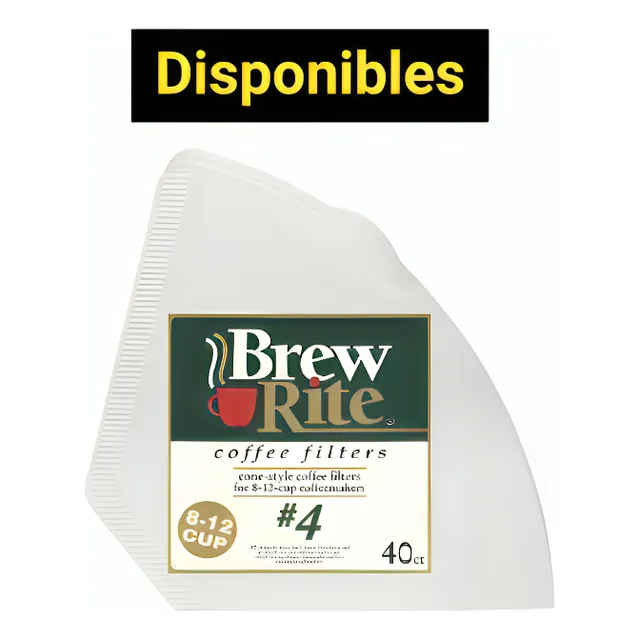 Filtro Conico De Papel Para Cafetera Electrica 40 Unidades