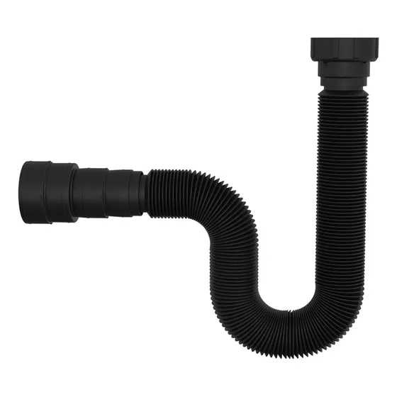 Sifão Sanfonado Extensivo Universal Black Preto 70cm Blukit