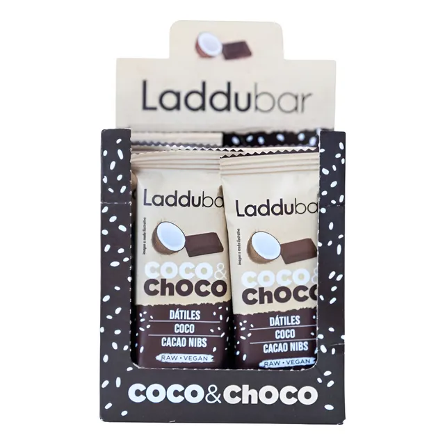 Barra Coco&choco Dátiles Chocolate Y Cacao Laddubar 30g 12 U