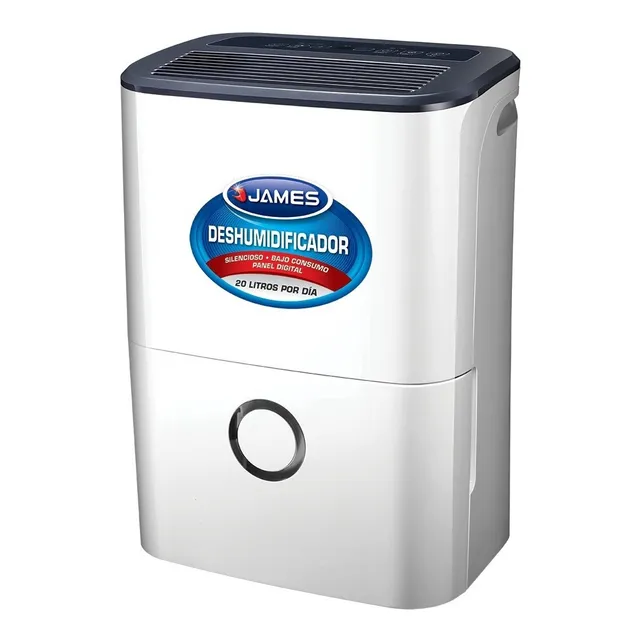 Deshumidificador James 20 Lts Digital Area Hasta 52m2 Color Blanco