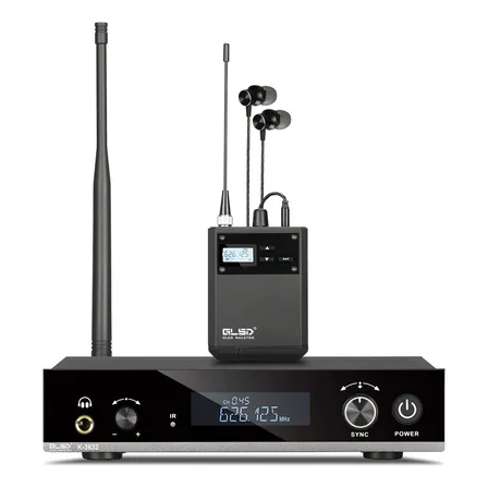 Monitor Sem Fio In Ear De Canal Único Uhf Glsd K-3632 Preto 127/220v Preto