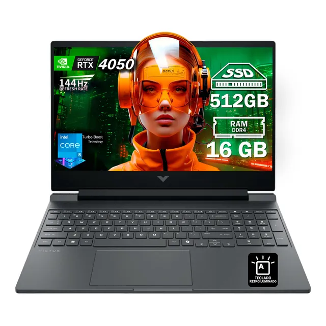 Laptop HP Victus color mica silver 16 GB Intel Core i5
