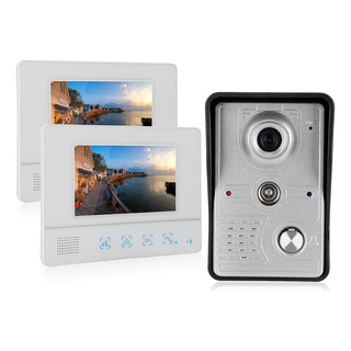 Timbre Con Videoportero De 7 Pulgadas, 2 Monitores, Pantalla Timbre Con Videoportero De 7 Pulgadas, 2 Monitores, Pantalla