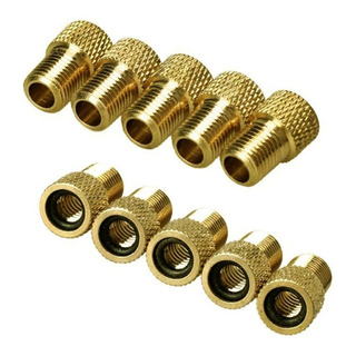 10 Adaptador Válvula Francesa A Schrader Con Empaque 10 Adaptador Válvula Francesa A Schrader Con Empaque