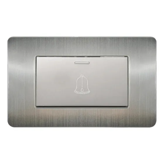 Apagador Timbre Argos Placa Acero Inoxidable 72 Mm