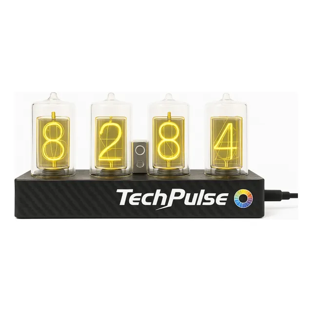 Reloj Digital Nixie Acrílico Led Techpulse Retro Usb 4 Tubos