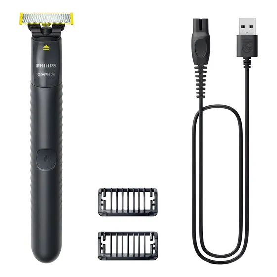 Philips Oneblade 2 Peines Extraibles Y Cargador Qp1424/10 Color Verde