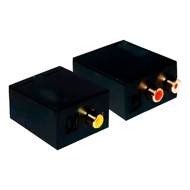 Adaptador Convertidor Audio Digital Optico A Rca + Adaptador