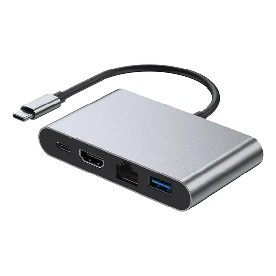 Interface De Docking Station Tipo-c Para Rj45 Hdmi Pd Para M