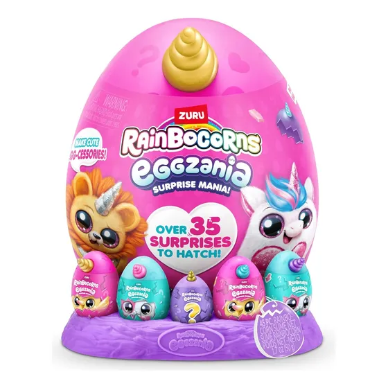 Rainbocorns Eggzania Fairy Peluche Huevo +35 Sorpresas Zuru