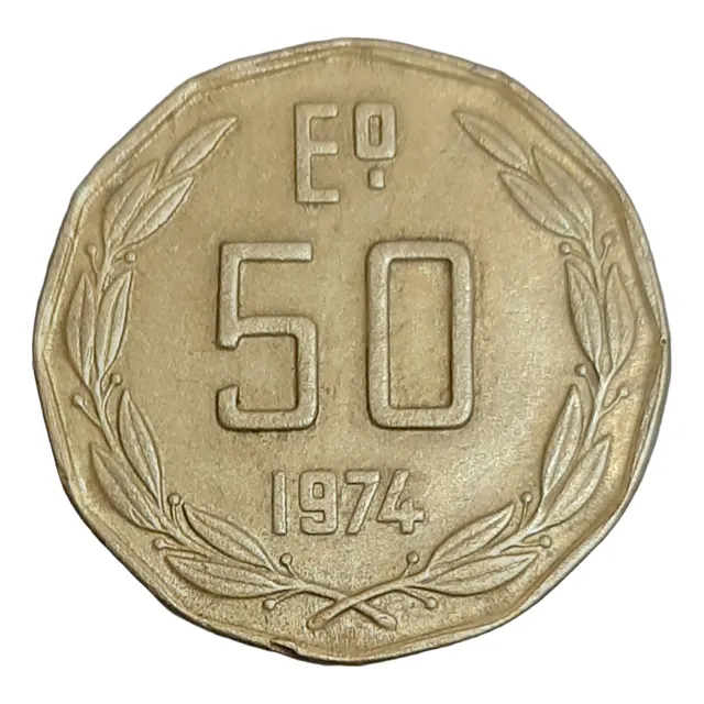 Moneda Chilena De 50 Escudos Año 1974