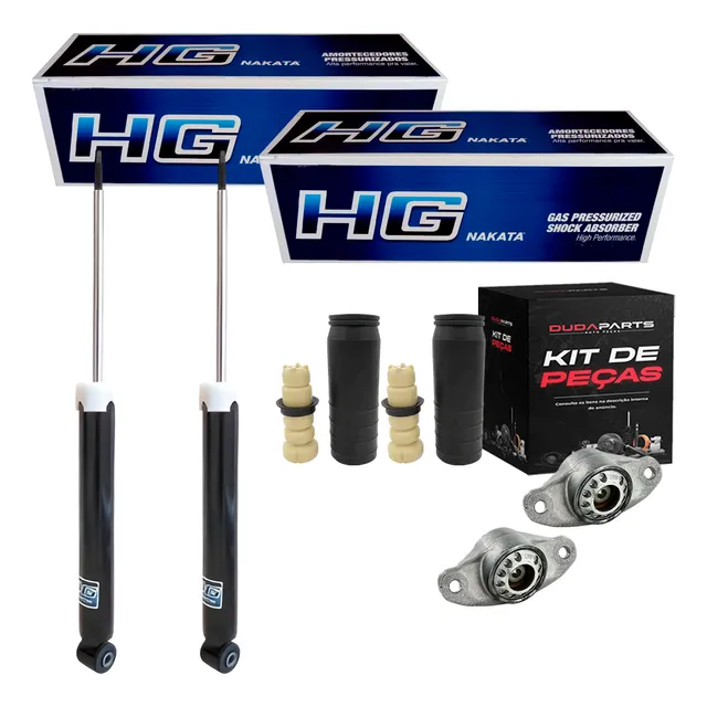 02 Amortecedor Traseiro Nakata + Kit Coxim Fiat Cronos 18/22