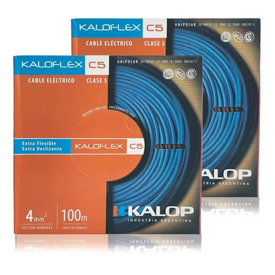 Cable Unipolar Kalop 4mm Categoria 5 X200mts Norma Iram