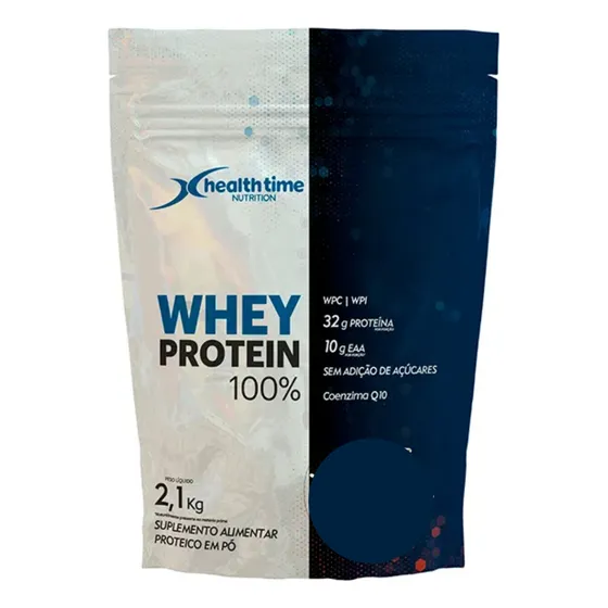 Whey Protein 100% 2,1kg Healthtime Imperdível Sabor Chocolate Branco