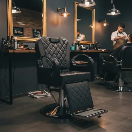 Poltrona Cadeira Barbeiro Reclinável Urano - Pronta Entrega