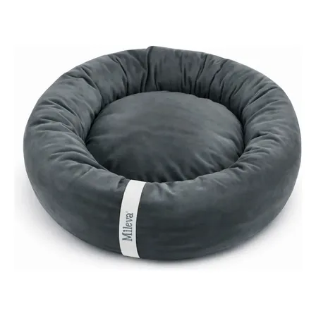 Cama Gato Nuvem Caminha Pet Redonda Ninho Soft Macia 50x50cm Cor Grafite Touch
