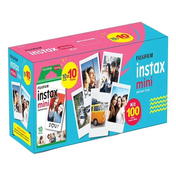 Filme Instantâneo Instax Mini Com 100 Poses Fujifilm
