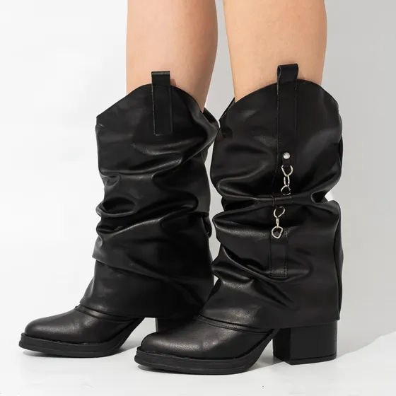 Bota Caña Alta Mujer Volcada Pu Maite Bakanas Shoes
