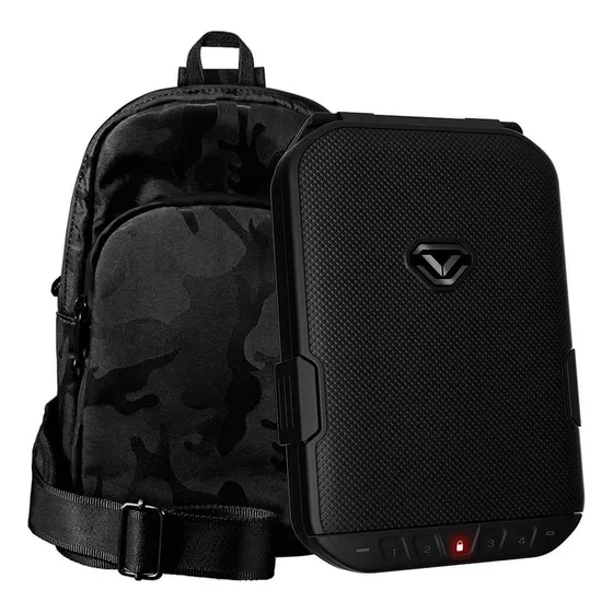 Cofre Eletrônico Pessoal Vaultek Lifepod P/ Arma Com Mochila Cor Preta / Preto Black