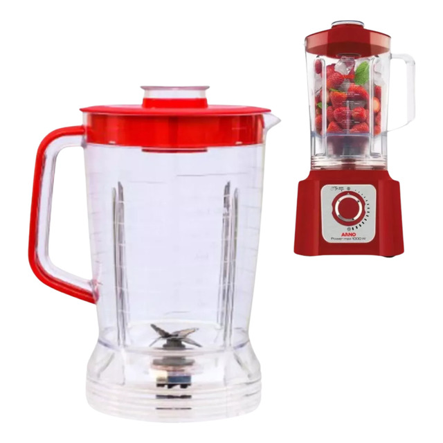 Copo Liquidificador Arno Power Max 1000w Cristal Vermelho