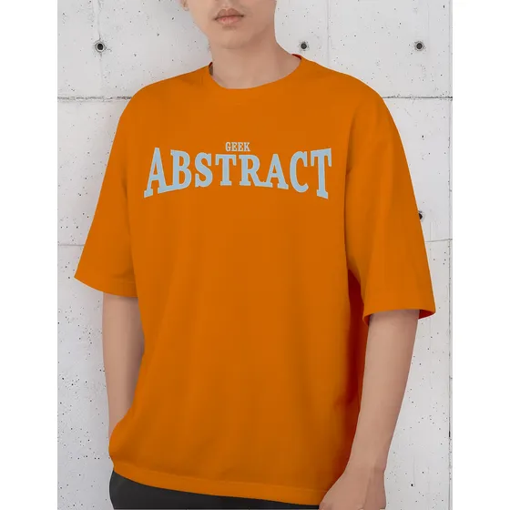 Camiseta Larga  Oversized Longline Geek Abstract Estampada 