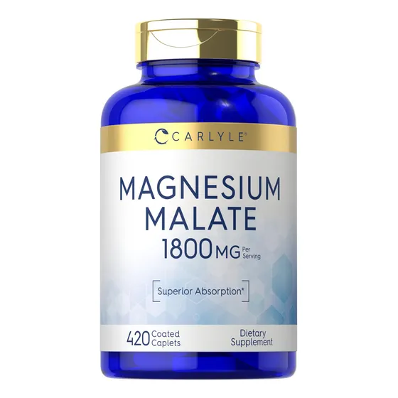 Suplemento De Malato De Magnesio Carlyle 1800 Mg 420 Cápsula