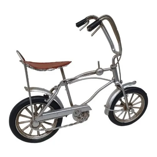 Bicicleta Antigua Replica Metal Decorativa Colección 15cm Color ASIENTO BANANA