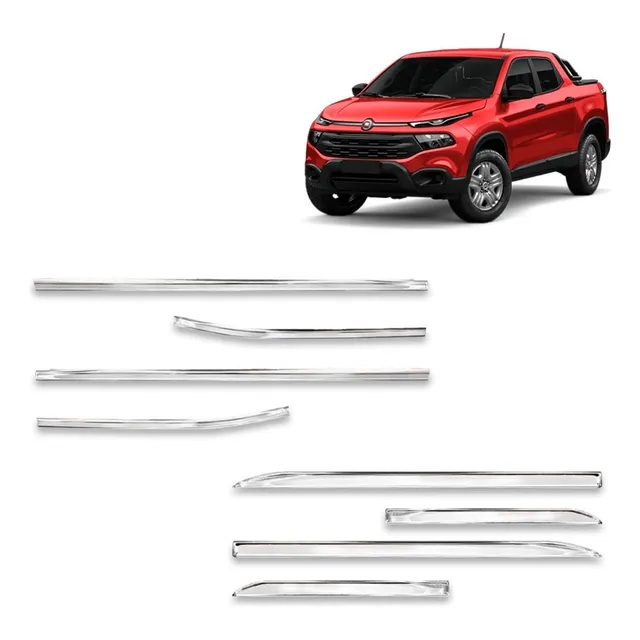 Aplique Frisos Pestanas Toro 16 17 18 19 20 21 22 Cromo Kit