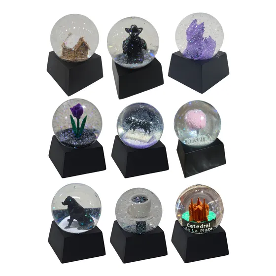 Globo De Vidrio Nieve Personalizado 9 X 7 Cm Impresión 3d
