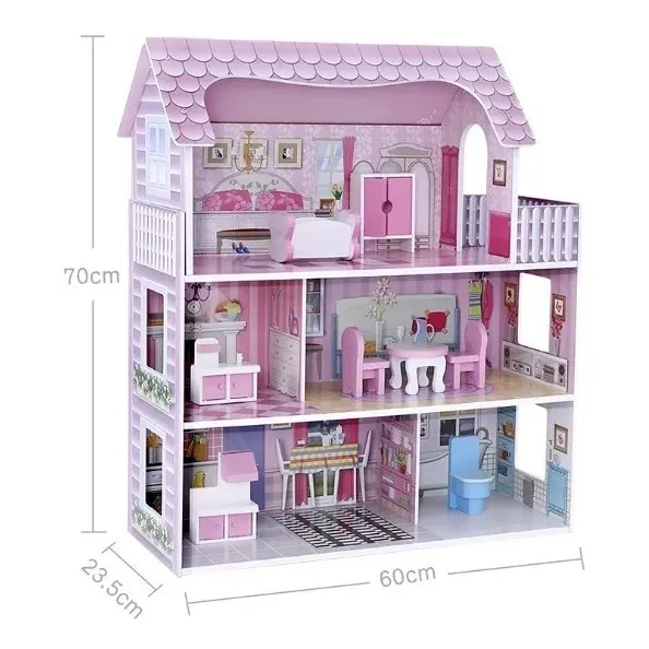Casa De Muñecas De Madera 70cm
