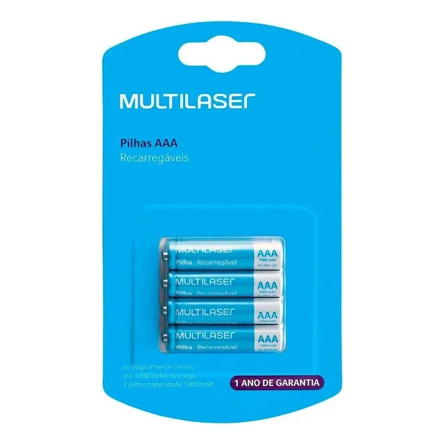 Pila Recargable Mlaser Aaa 1000mah Blister X4 Pilas Triple A