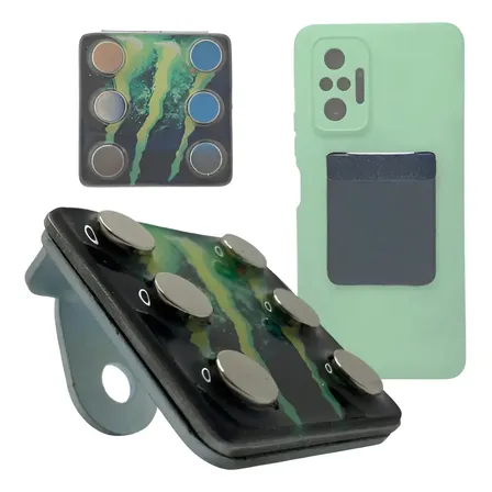 Suporte De Celular P/ Moto Fixação Magnética Imã Extra Forte Prata