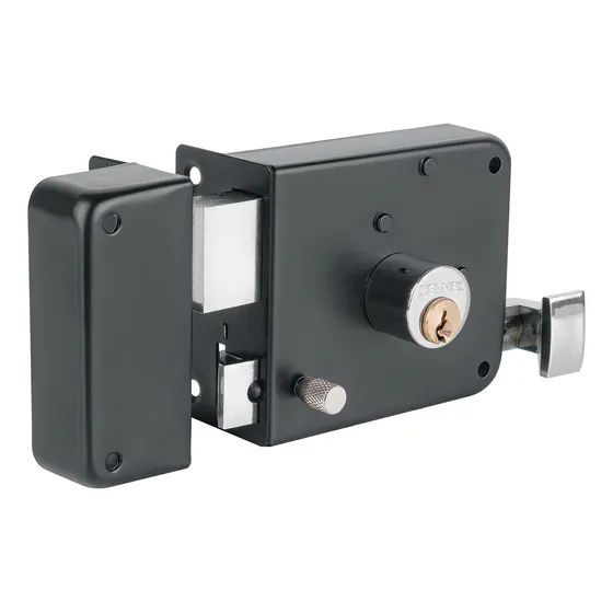 Cerradura De Sobreponer Izquierda Insta-fácil Hermex CS-756I Color Negro
