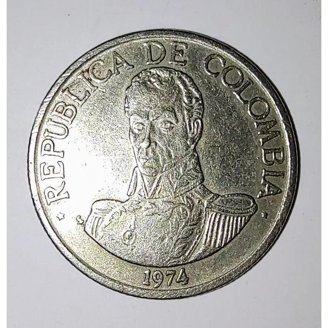 Moneda Colombiana De Colección De 1 Peso,año 1.974