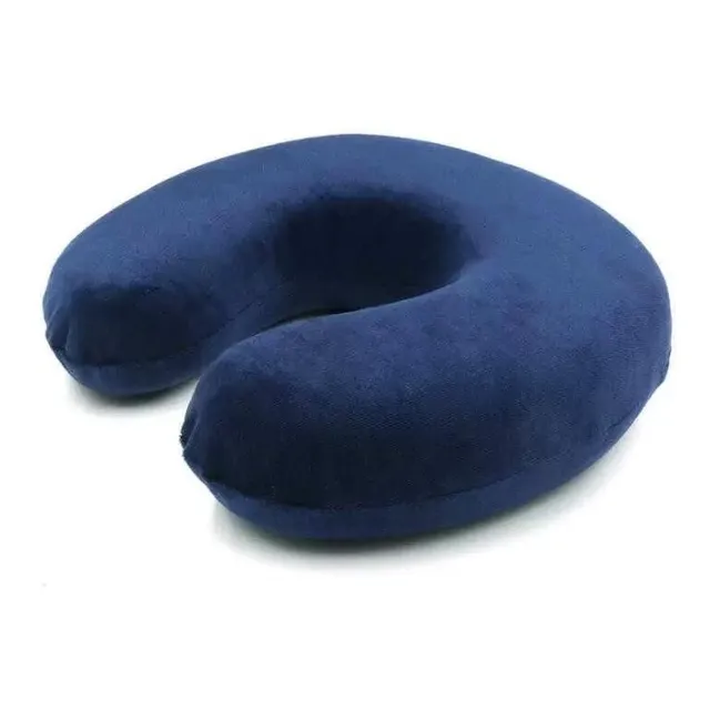 Almohada Inflable Microesferas Cuello De Viaje