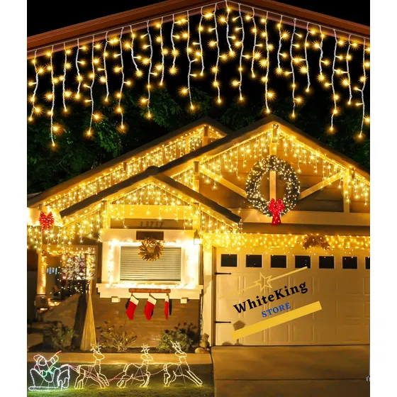 Luces Navidad Led Tipo Cascada Lluvia Lagrimas Cortina Cinta