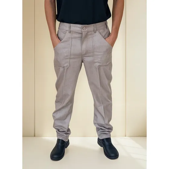 Calça Uniforme Meio Elástico Operacional Unissex Bege