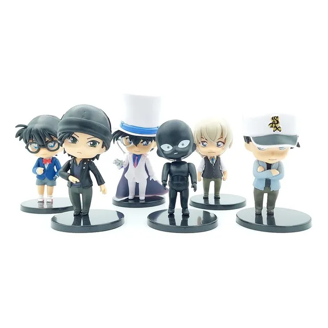 Set De 6 Figuras Detective Conan Anime De Colección