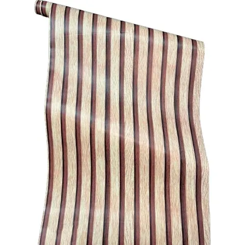 Papel Vinilo Tapiz Adhesivo Madera Rayas De 10 M X 45 Cm