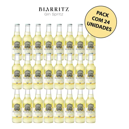 Biarritz Gin Spritz Maracujá, Tangerina e Gengibre, Kit 24 Grfs 275ml