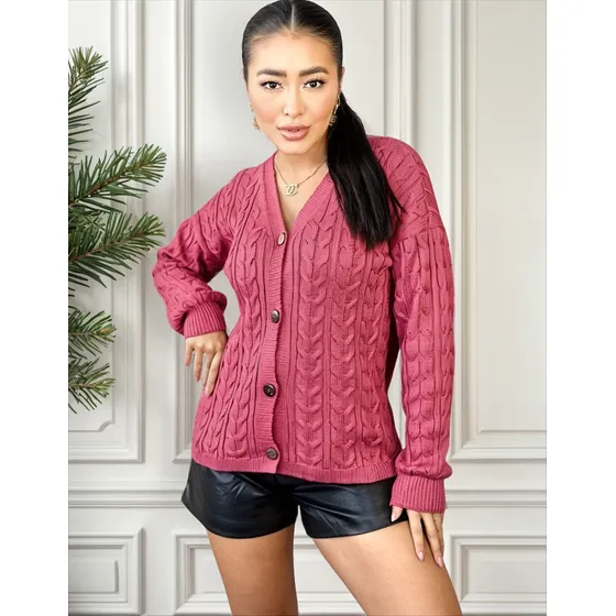 Sueter Feminino Elegante Modal Tricô Manga Longa Com Botão