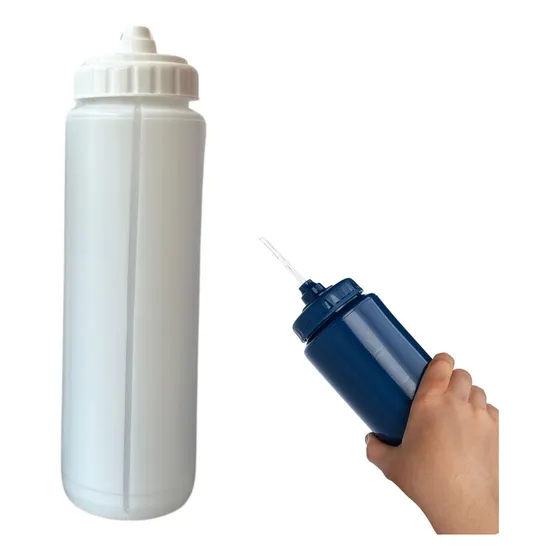 Botella Agua Deportiva Squeeze 950 Ml Tipo Gatorade Color Blanco