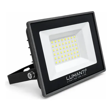 Refletor Slim Led 100w Ip66 Branco Frio 6500k Carcaça Preto 127/220v Preto Branco-frio