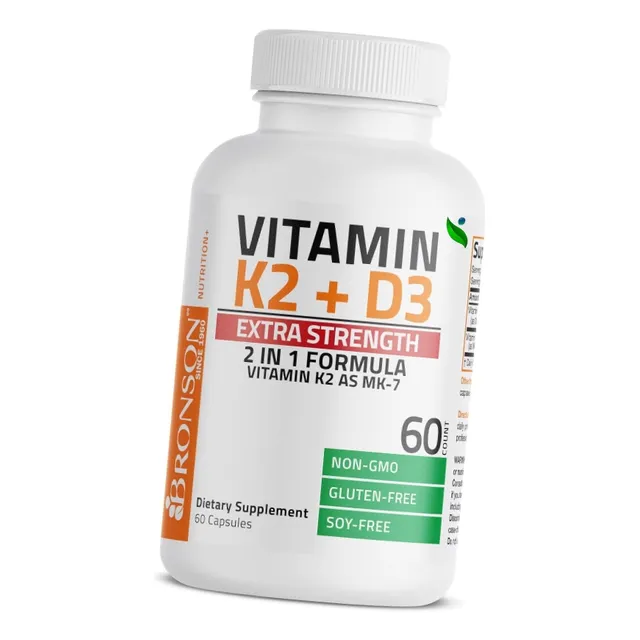 Vitamina D3 10,000 Ui + Vitamina K2 120mcg X 60 Cápsulas